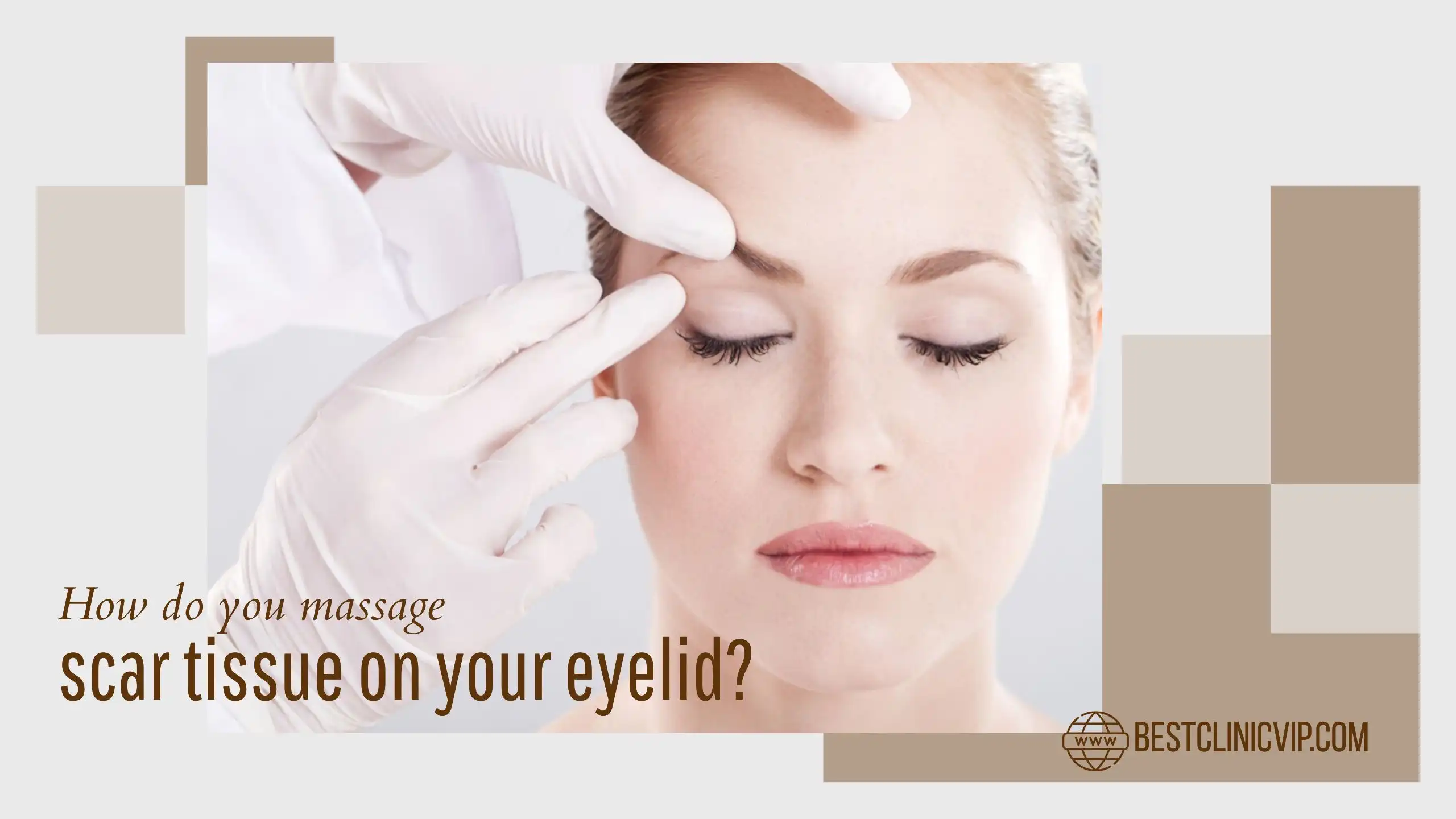 How do you massage scar tissue on your eyelid?
